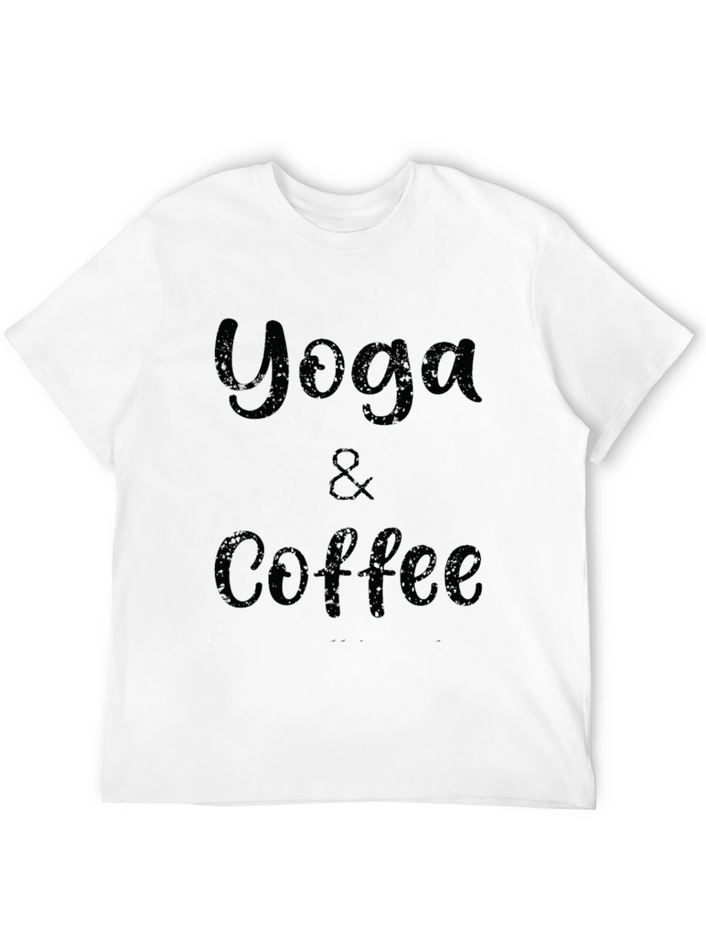 Yoga & Coffee Graphic Tee - Black Cotton T-Shirt