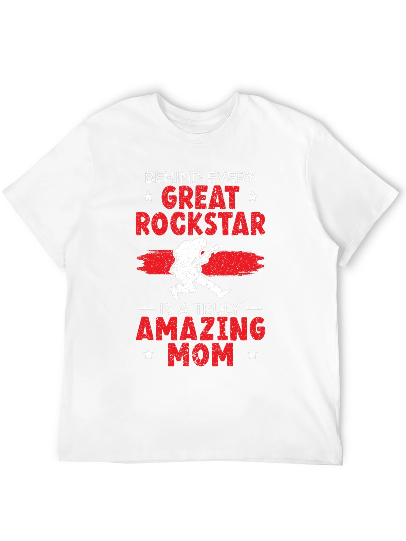 Great Rockstar Mom Black Graphic Tee