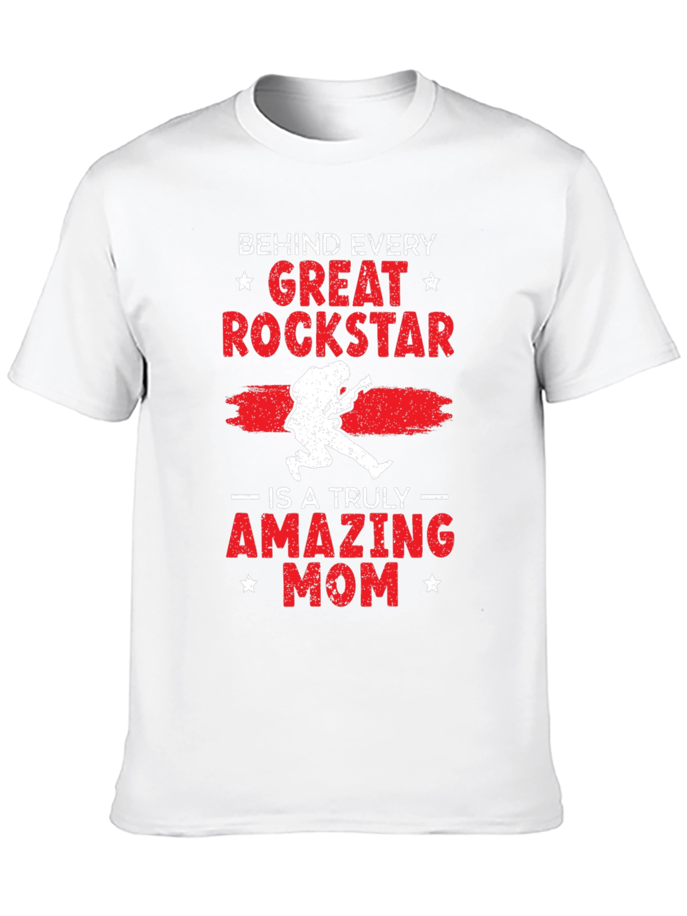 Great Rockstar Mom Black Graphic Tee