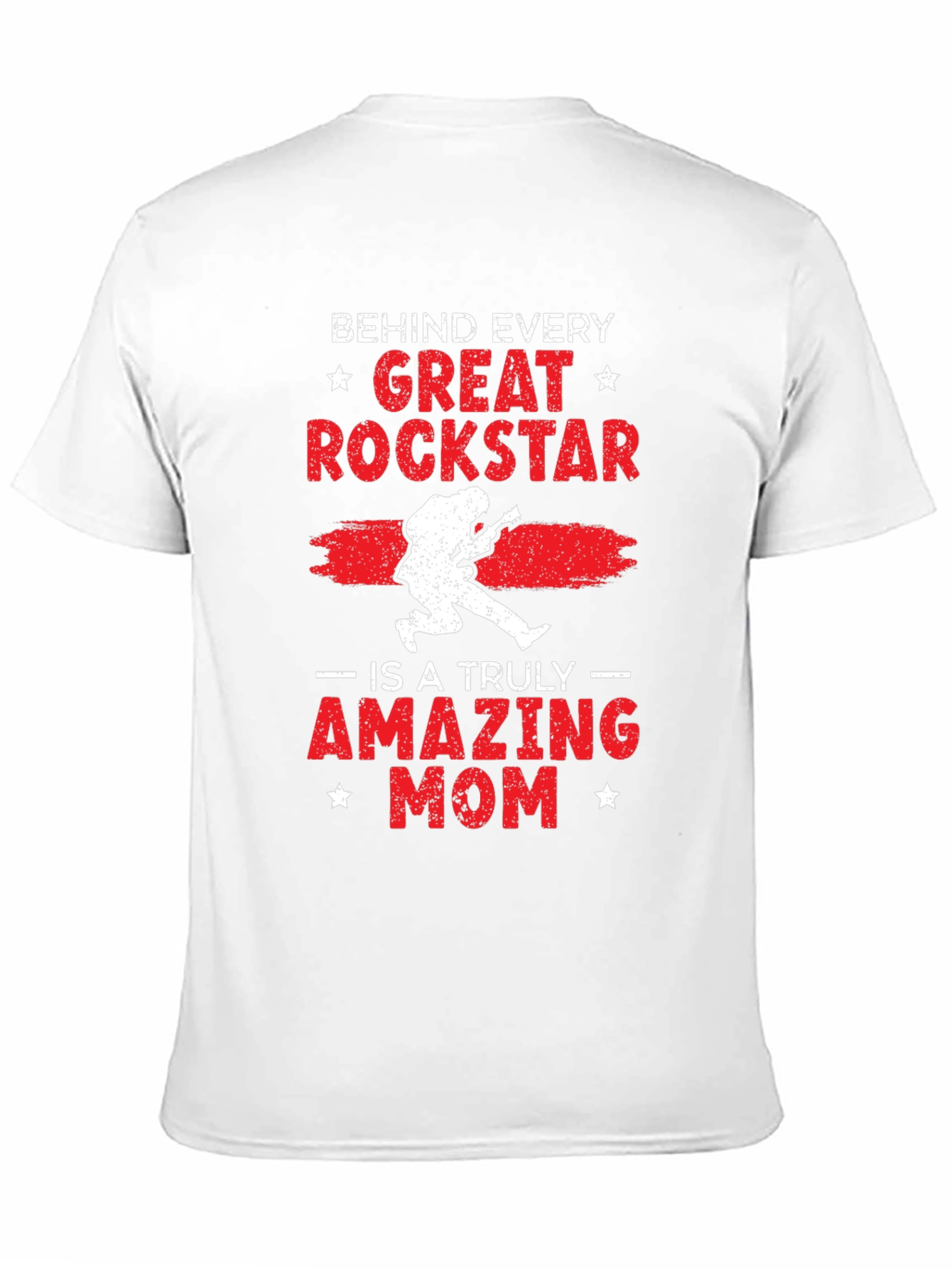 Great Rockstar Mom Black Graphic Tee