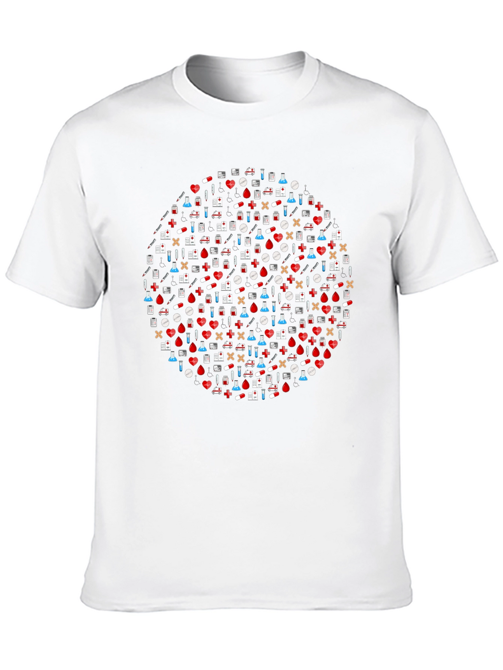Healthcare Icon Circle Graphic Tee - Black