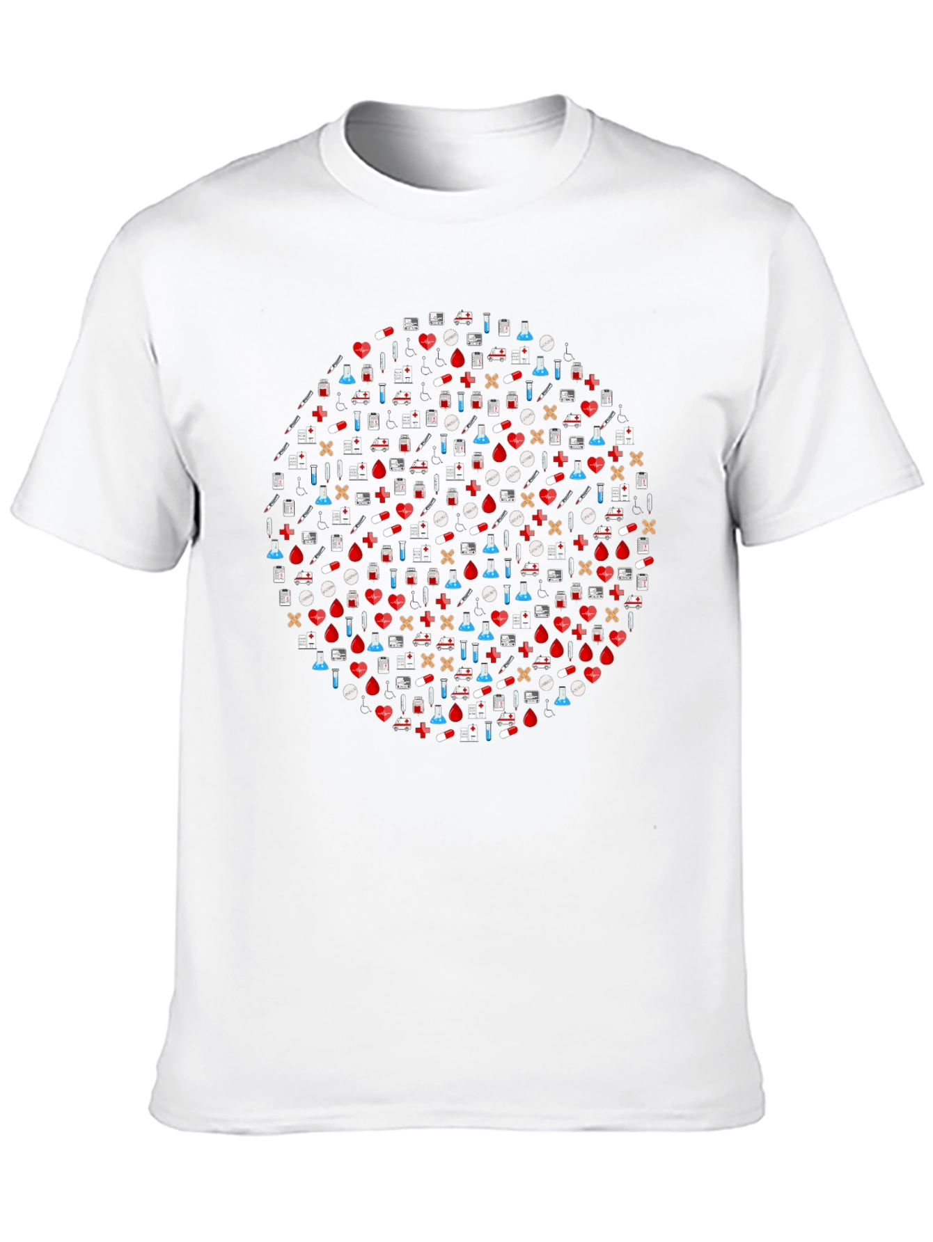 Healthcare Icon Circle Graphic Tee - Black