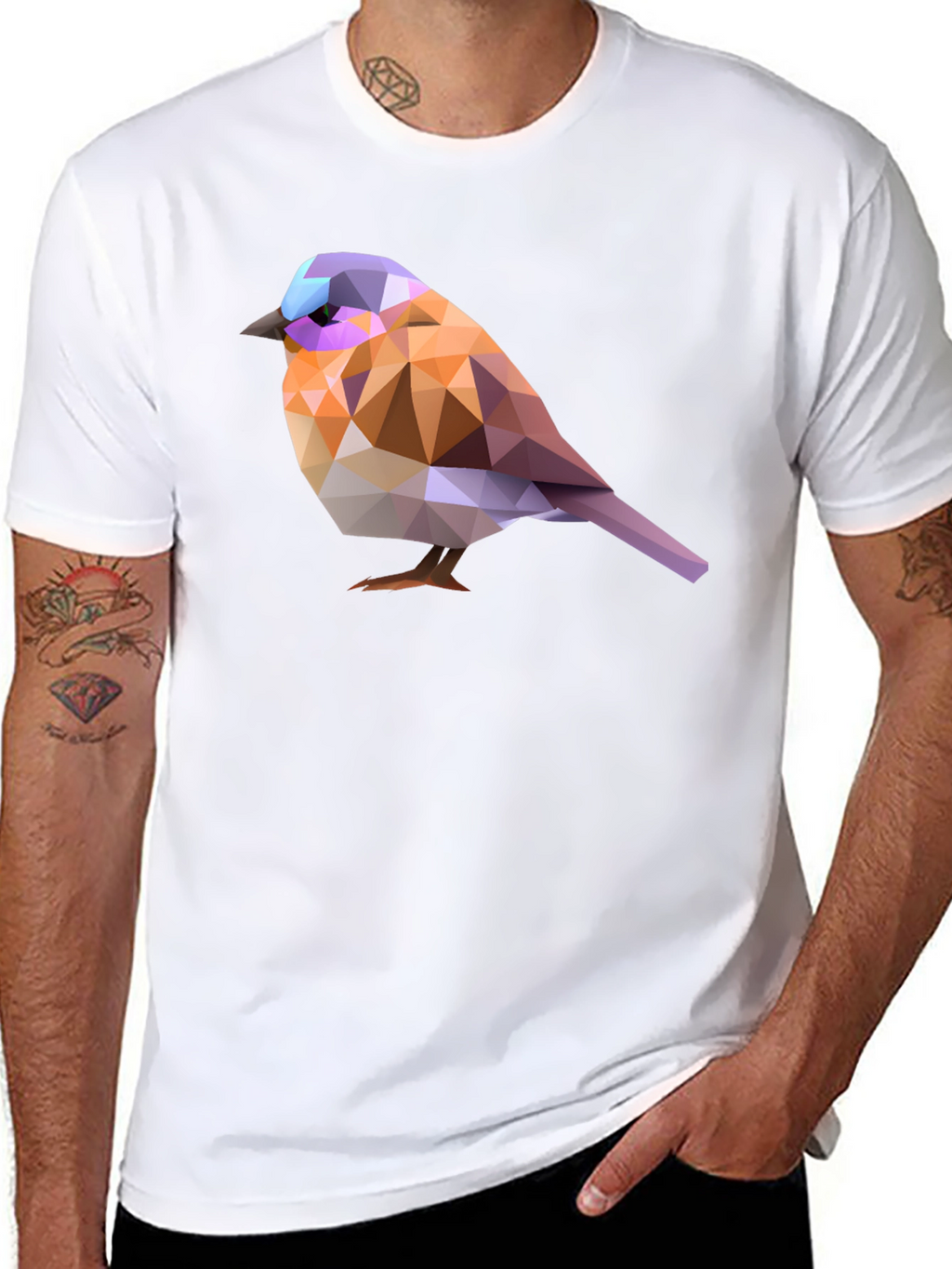 Geometric Bird T-Shirt - Abstract Art Tee