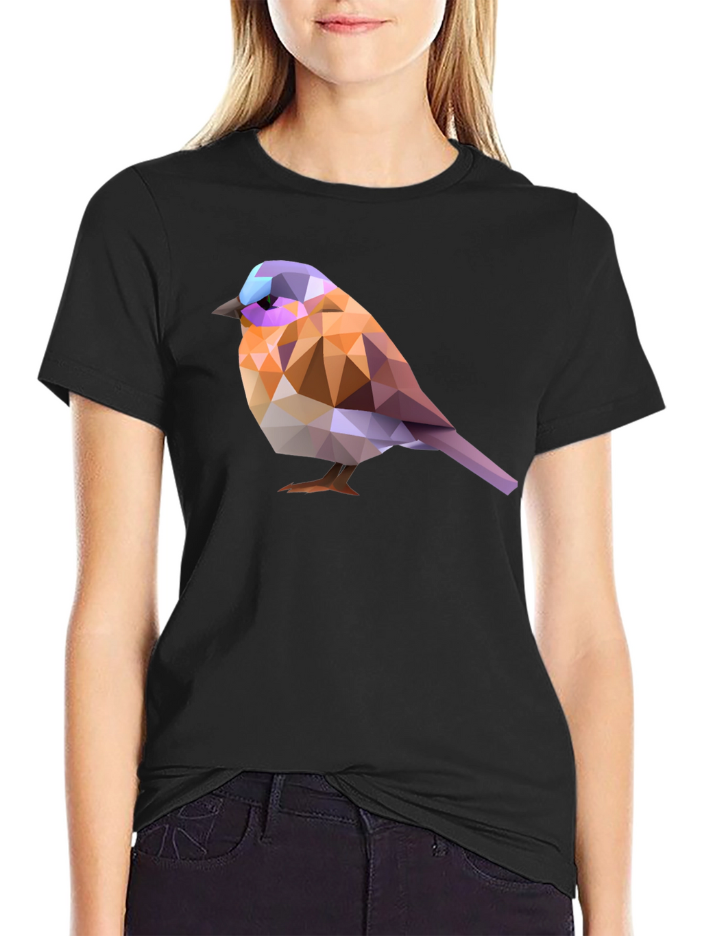 Geometric Bird T-Shirt - Abstract Art Tee