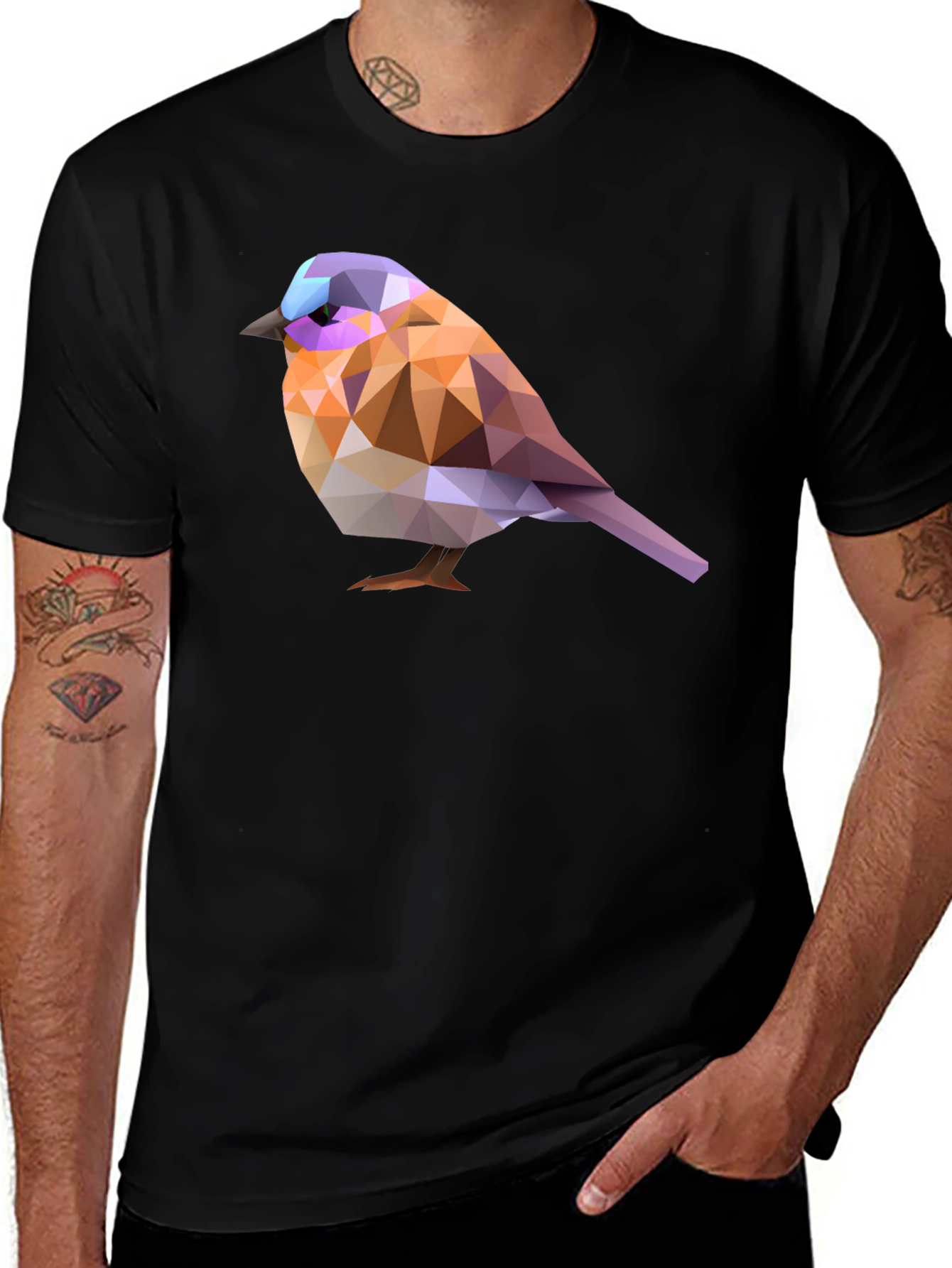 Geometric Bird T-Shirt - Abstract Art Tee