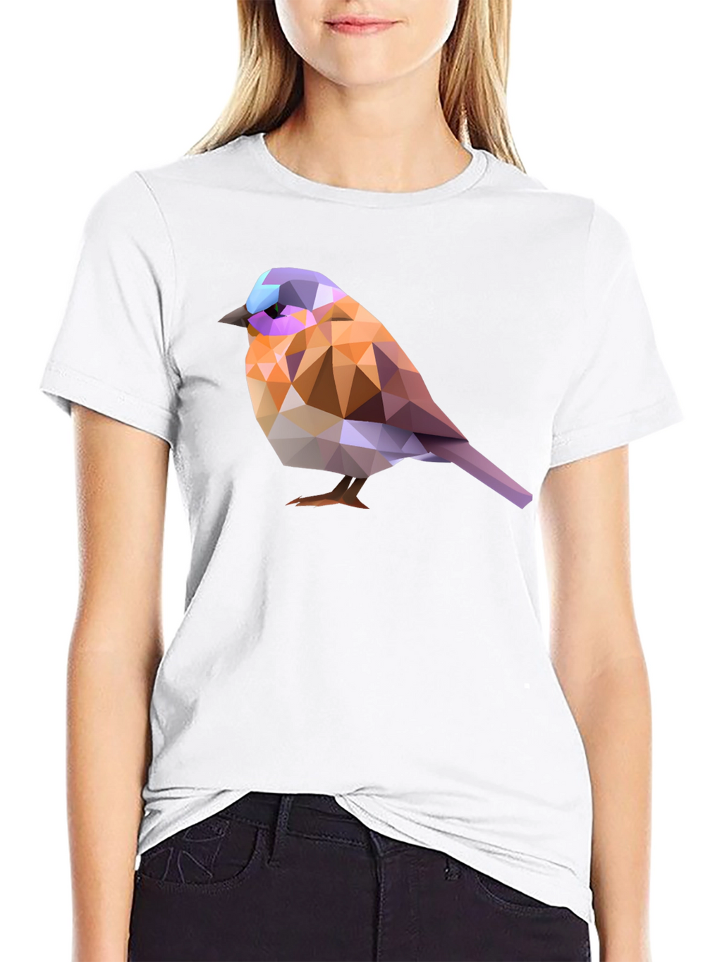 Geometric Bird T-Shirt - Abstract Art Tee