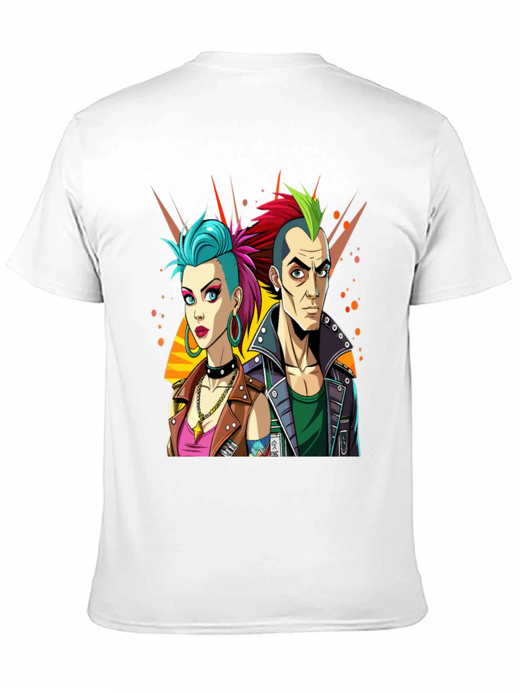 Punk Rock T-Shirt: Edgy Cartoon Couple Graphic Tee