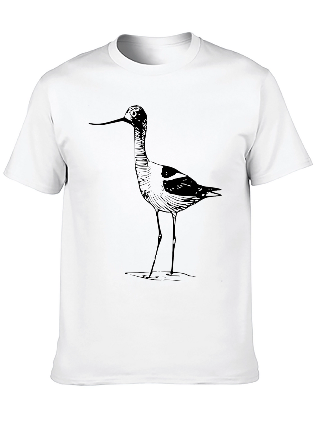 Mens Black T-Shirt with Bird Design