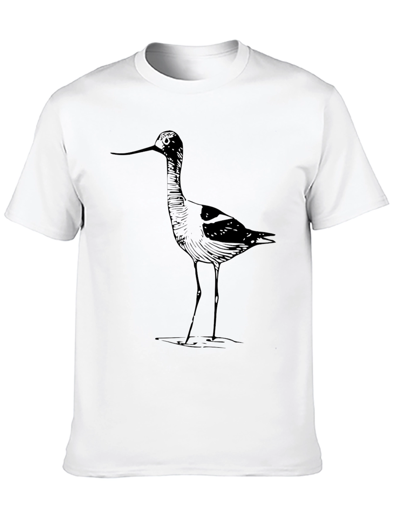 Mens Black T-Shirt with Bird Design