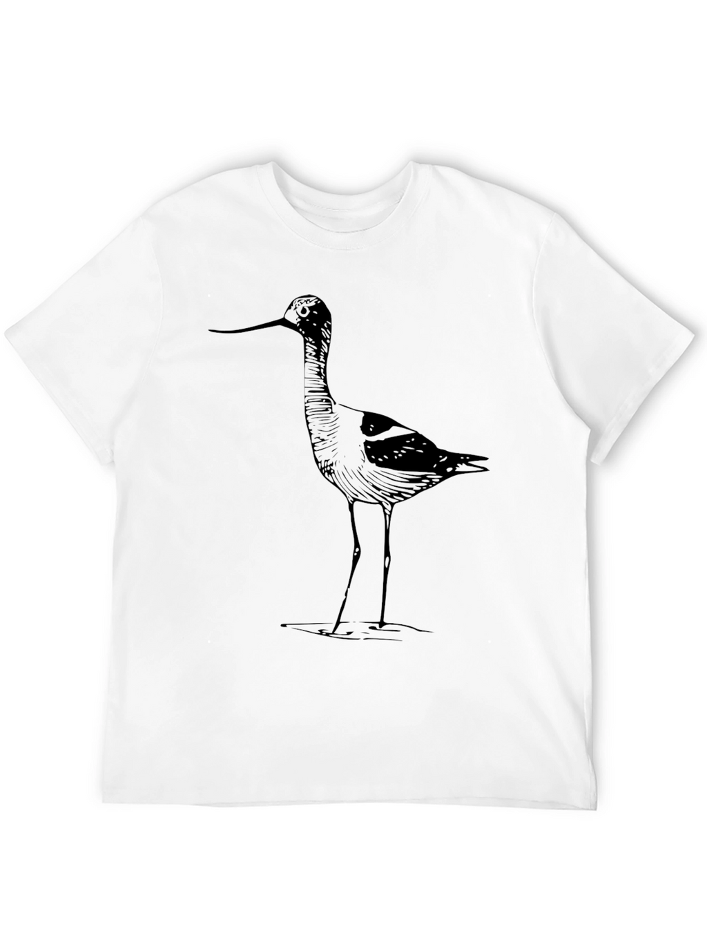 Mens Black T-Shirt with Bird Design