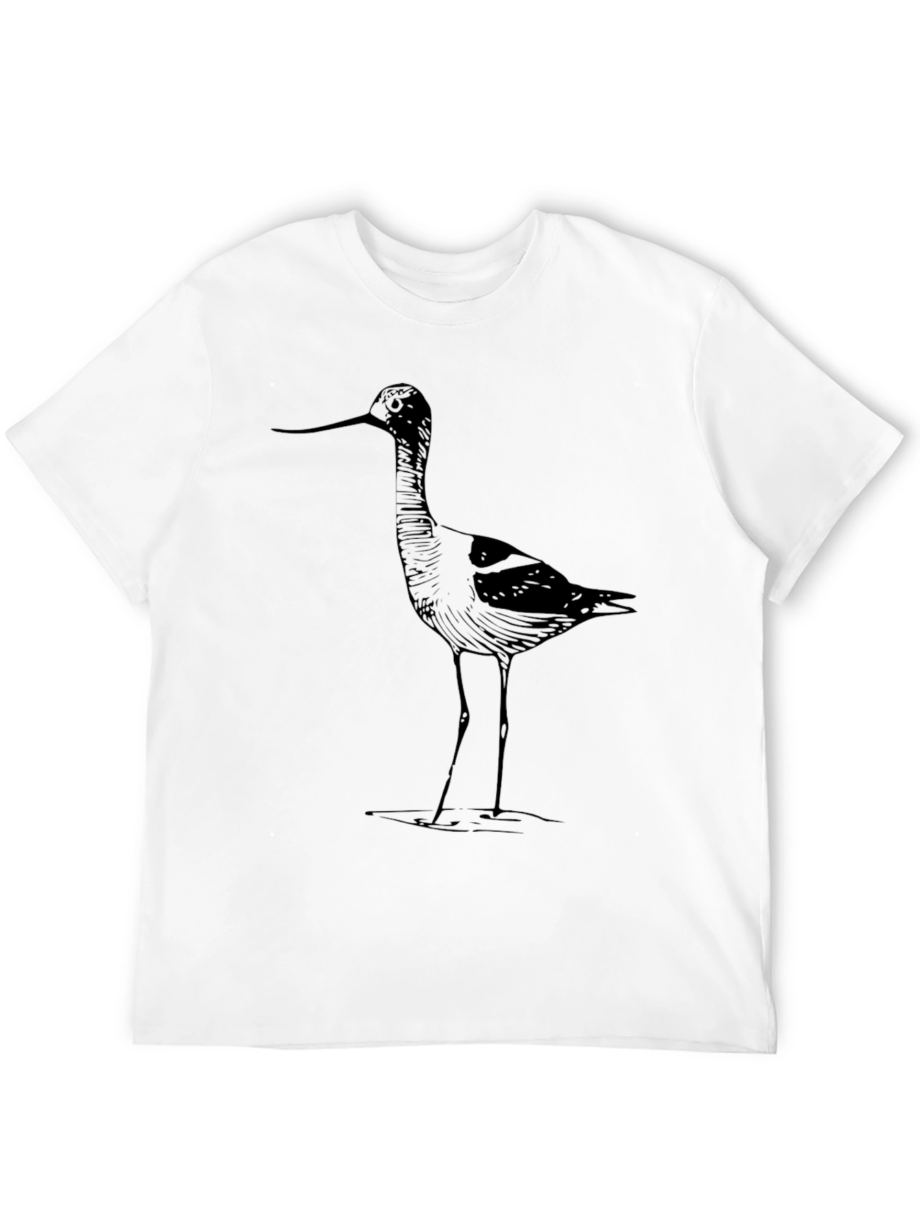 Mens Black T-Shirt with Bird Design