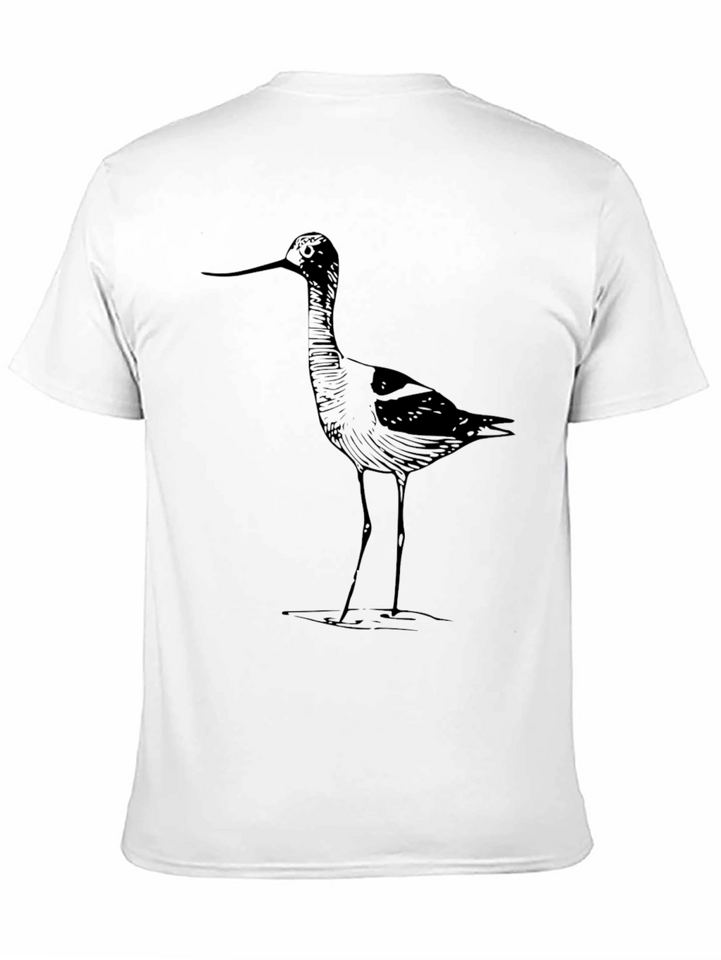 Mens Black T-Shirt with Bird Design