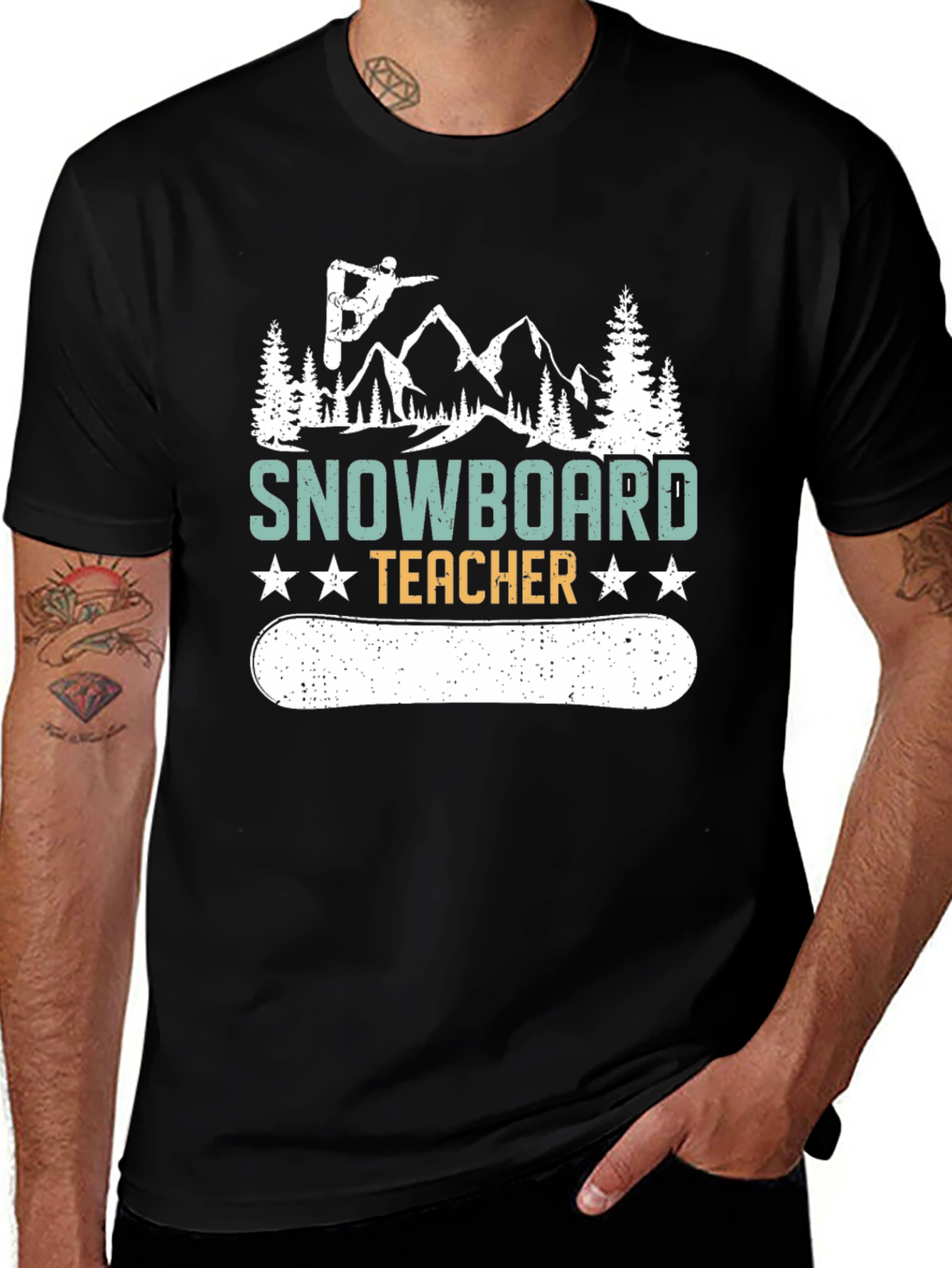 Snowboard Teacher Graphic T-Shirt