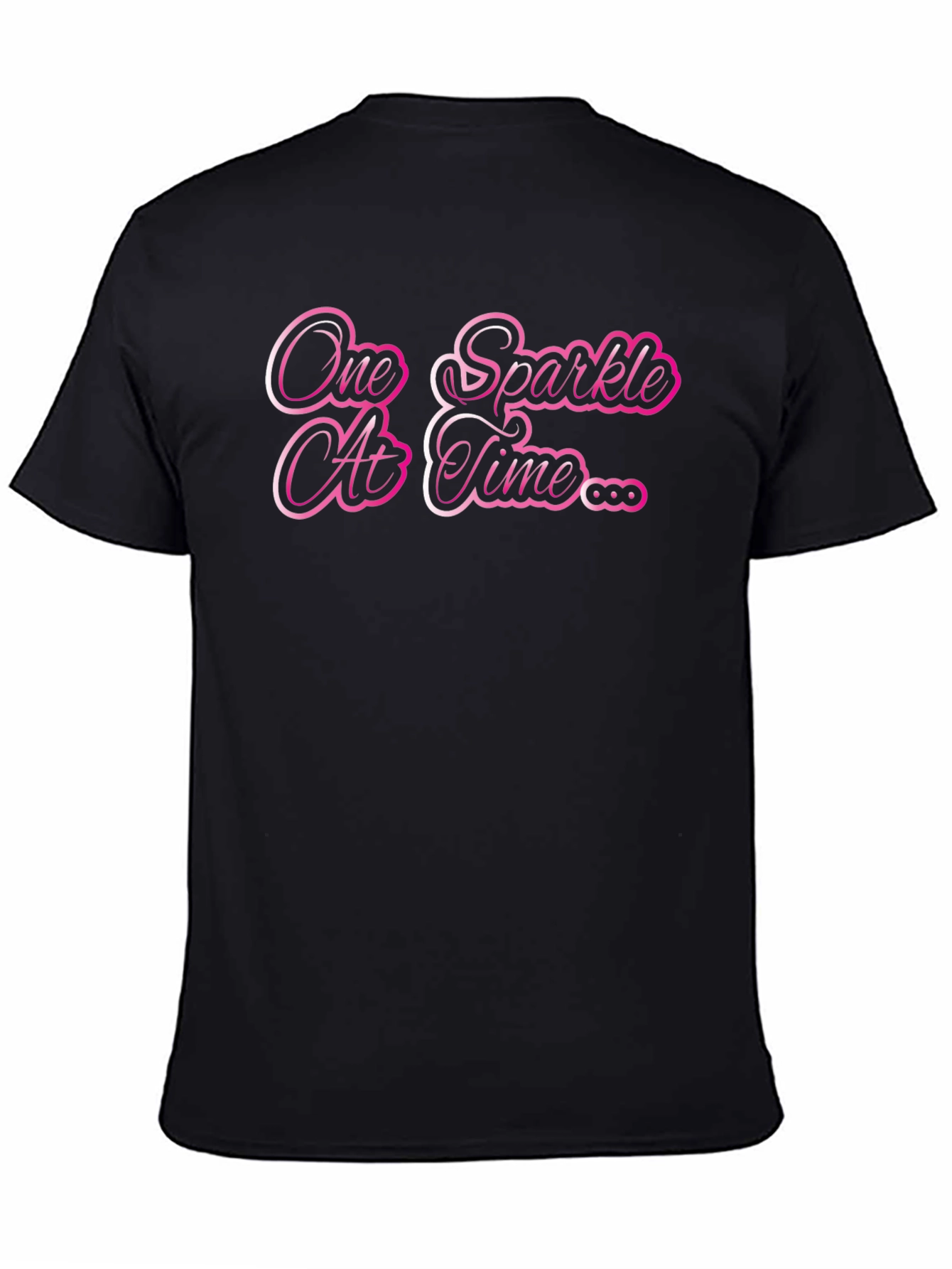 One Sparkle At A Time Black T-Shirt