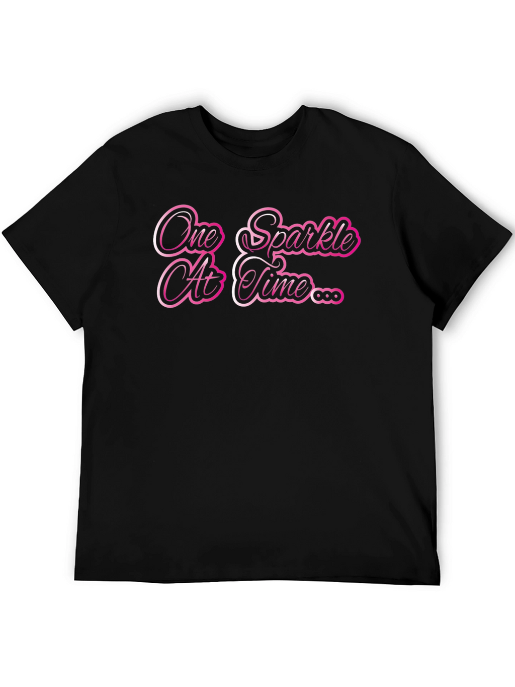 One Sparkle At A Time Black T-Shirt