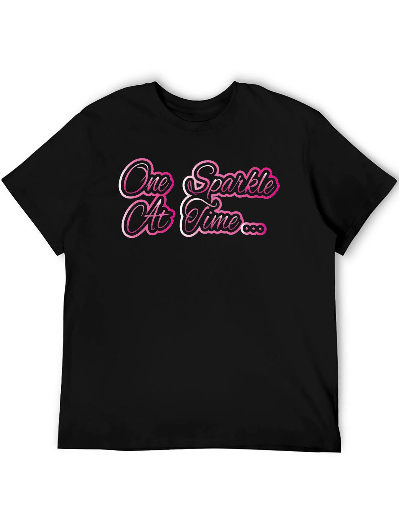 One Sparkle At A Time Black T-Shirt