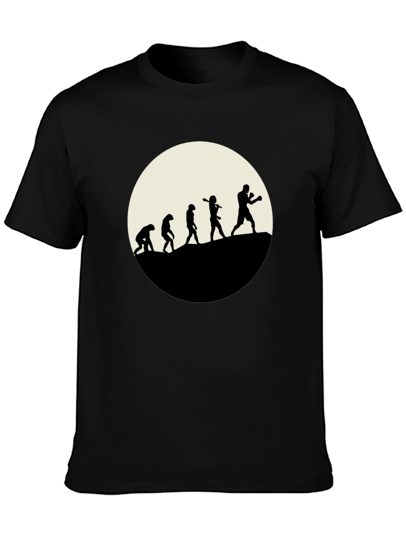 Boxing Evolution T-Shirt - Black Graphic Tee