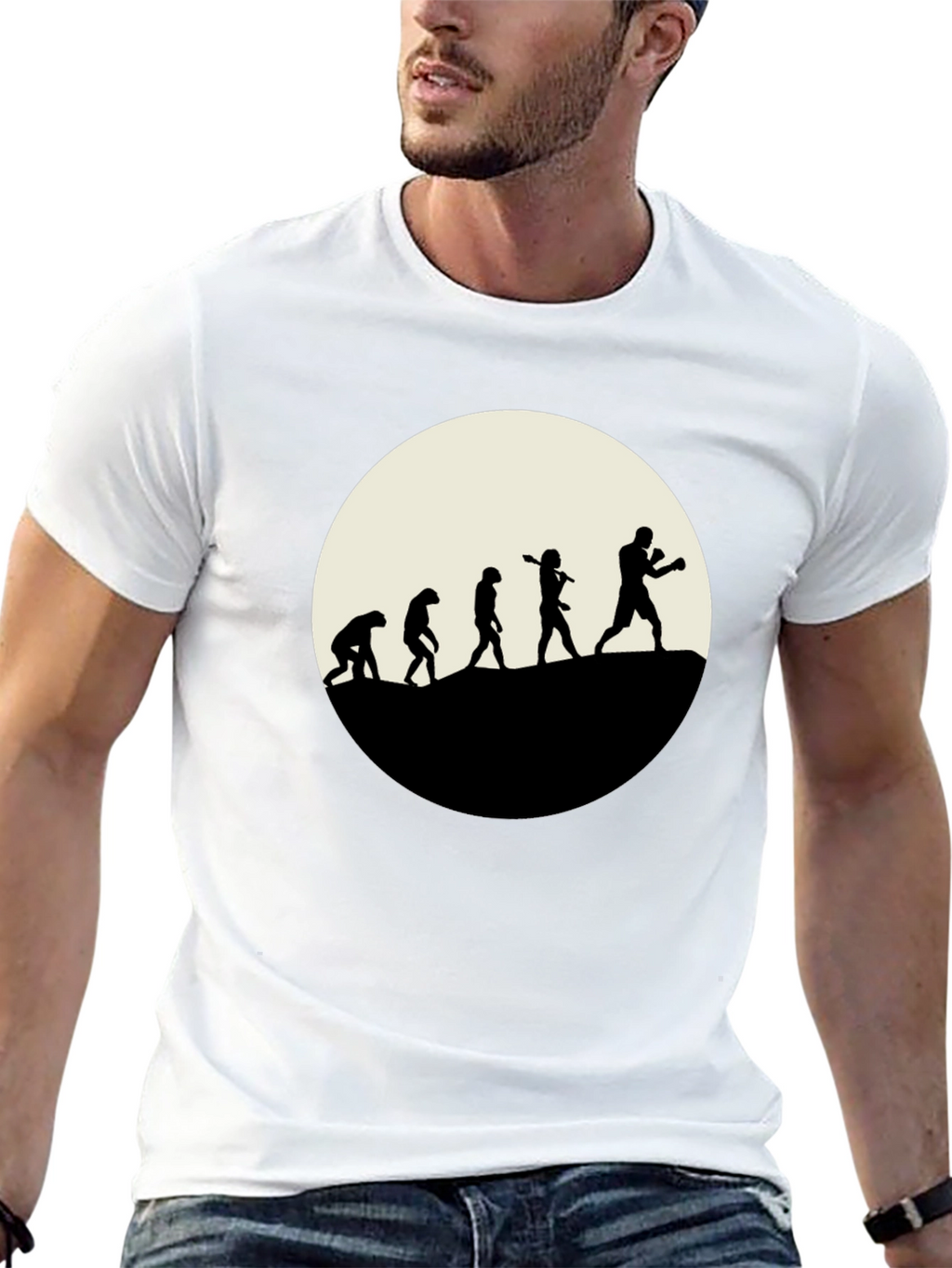 Boxing Evolution T-Shirt - Black Graphic Tee