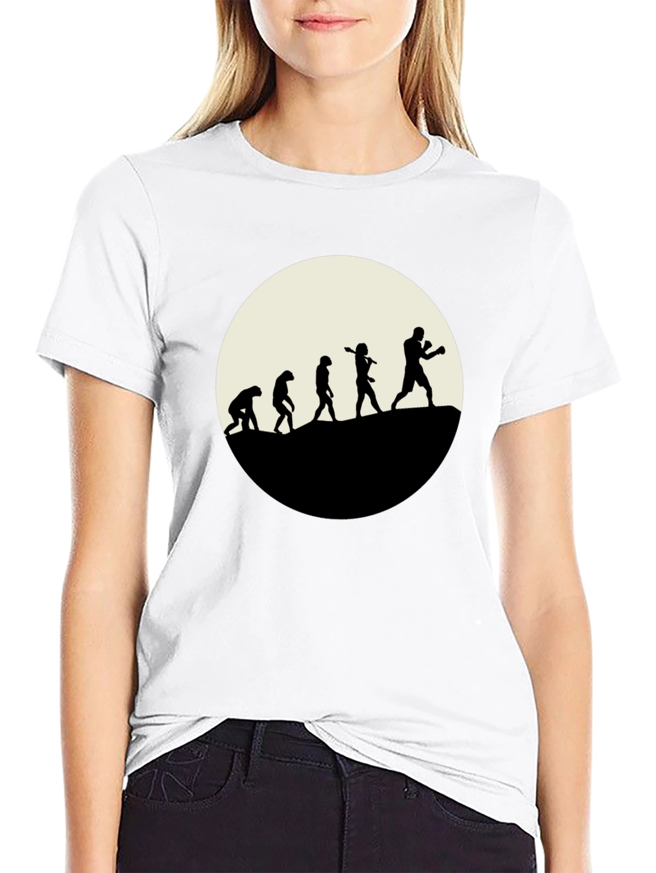 Boxing Evolution T-Shirt - Black Graphic Tee