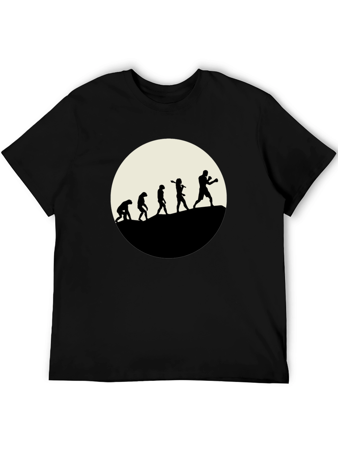 Boxing Evolution T-Shirt - Black Graphic Tee