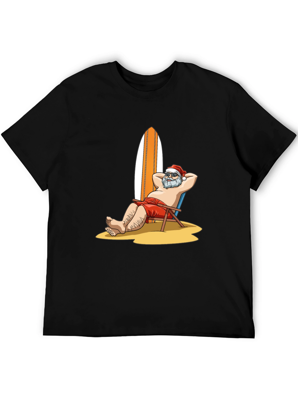 Santa on Vacation Graphic T-Shirt