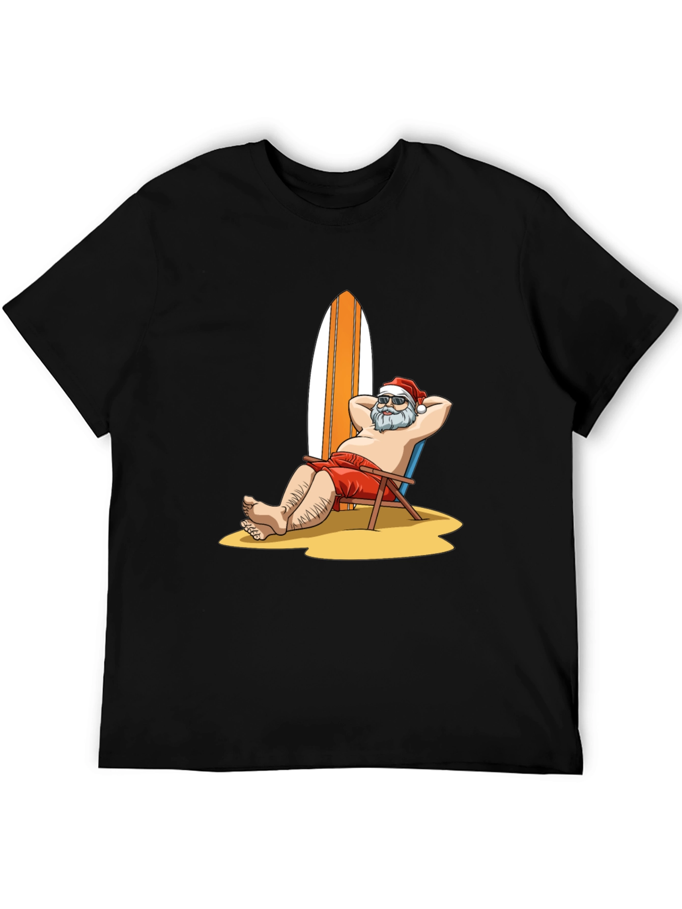 Santa on Vacation Graphic T-Shirt