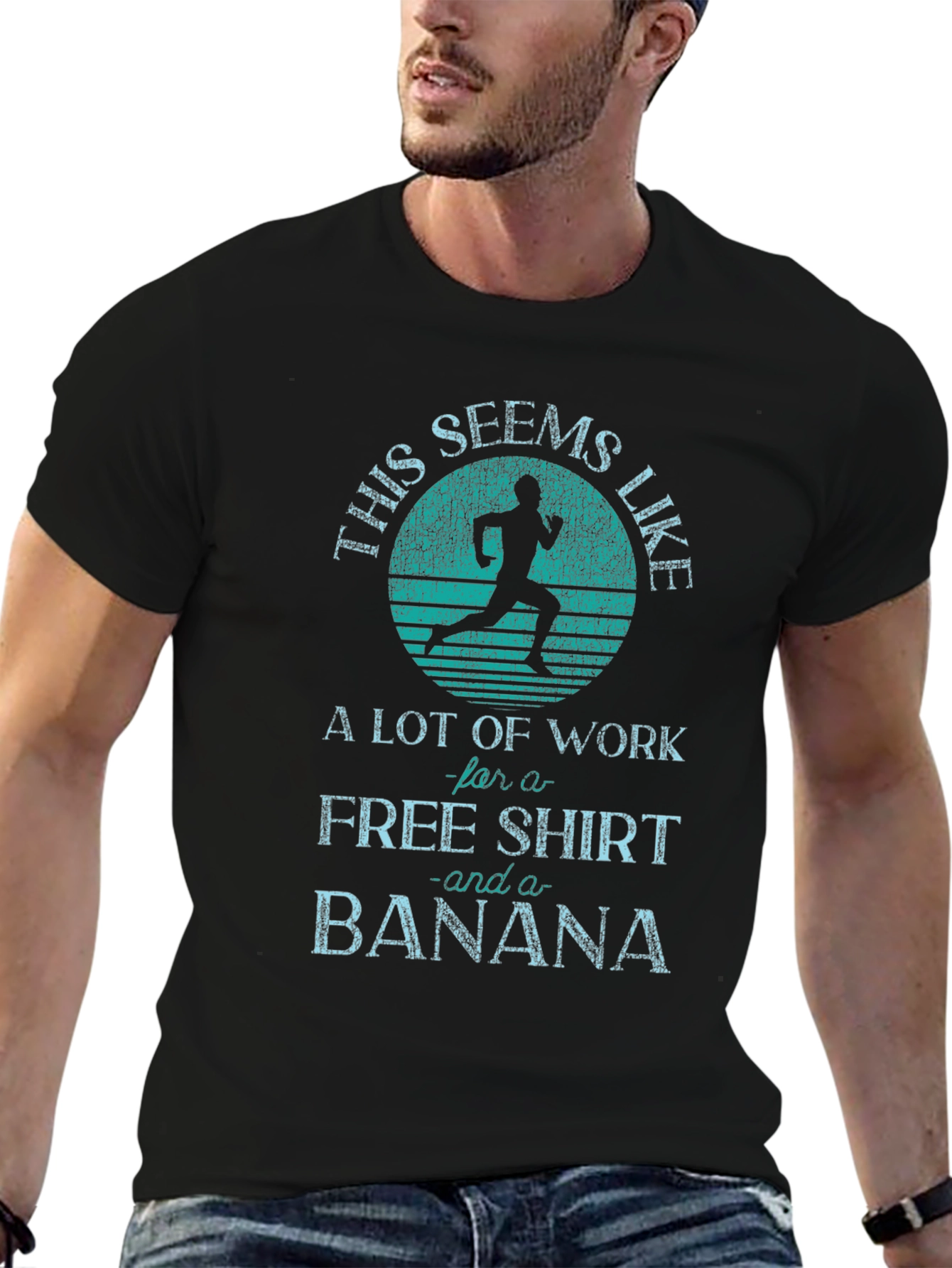 Funny Running T-Shirt: Free Shirt and Banana