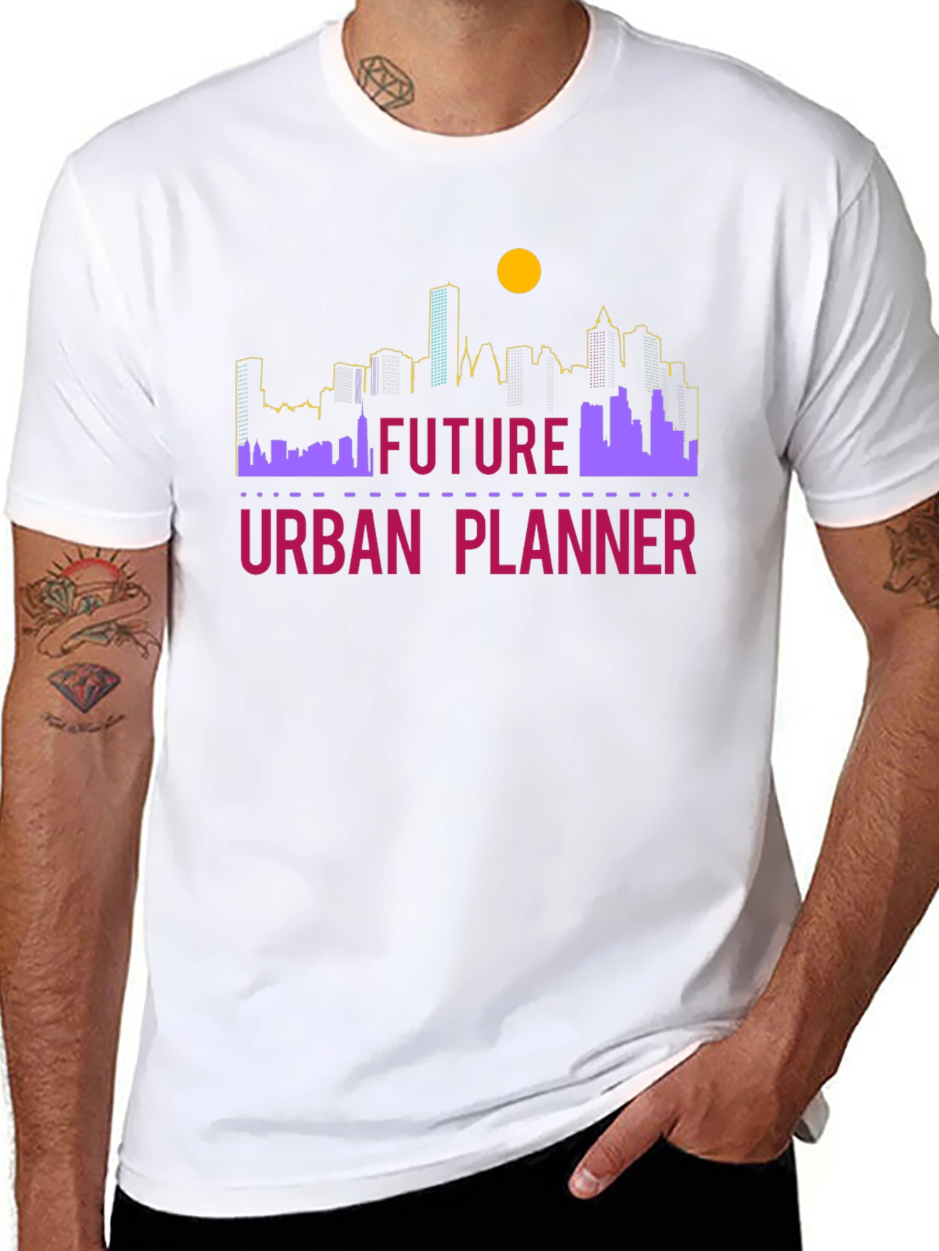 Future Urban Planner T-Shirt - Skyline Design