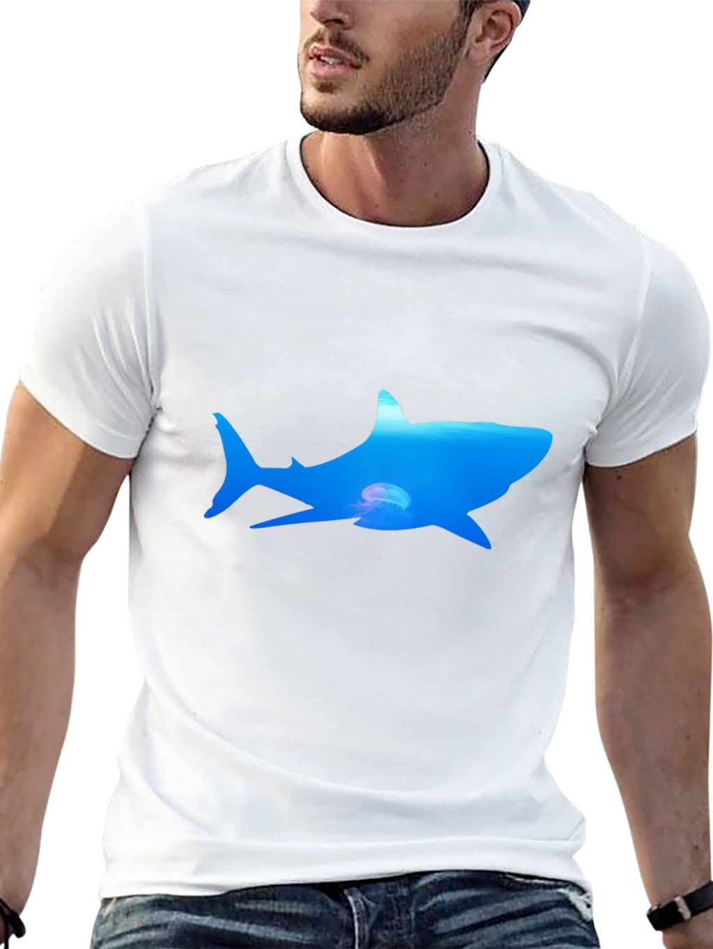 Ocean Shark Graphic Tee - Black