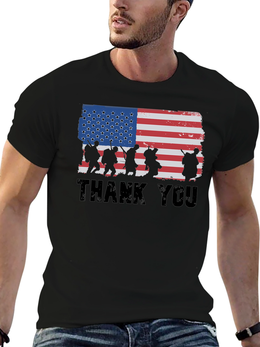 Thank You Veterans Graphic T-Shirt