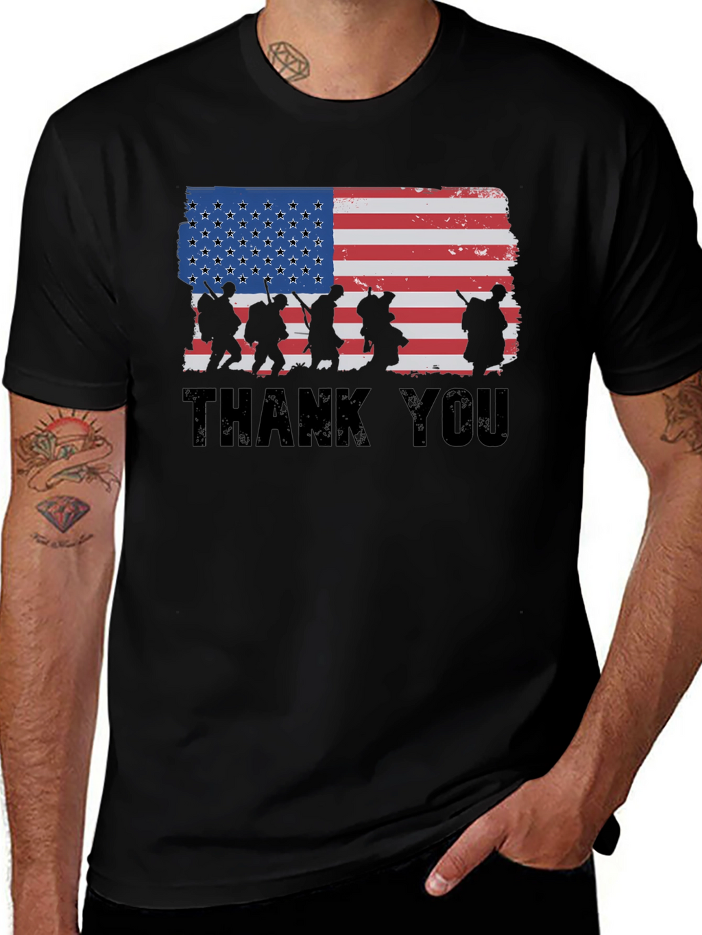 Thank You Veterans Graphic T-Shirt