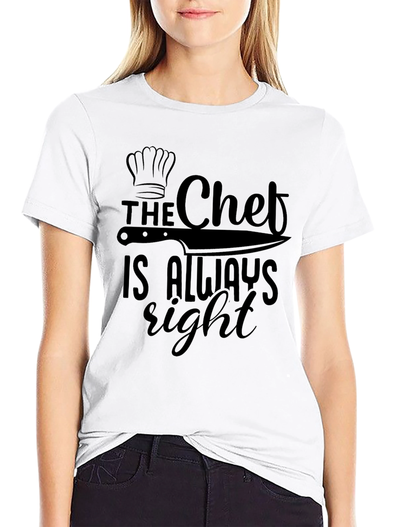 The Chef is Always Right Black T-Shirt