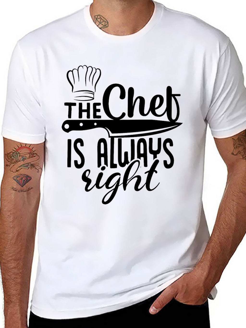 The Chef is Always Right Black T-Shirt