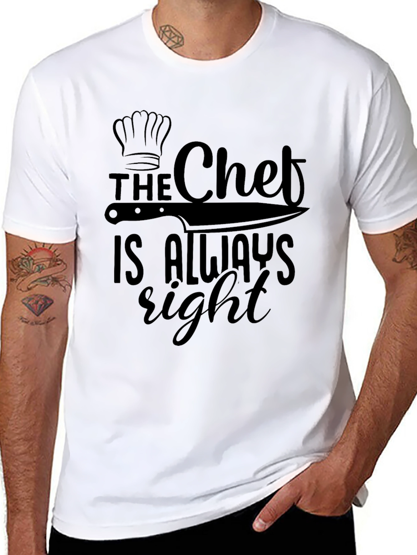 The Chef is Always Right Black T-Shirt