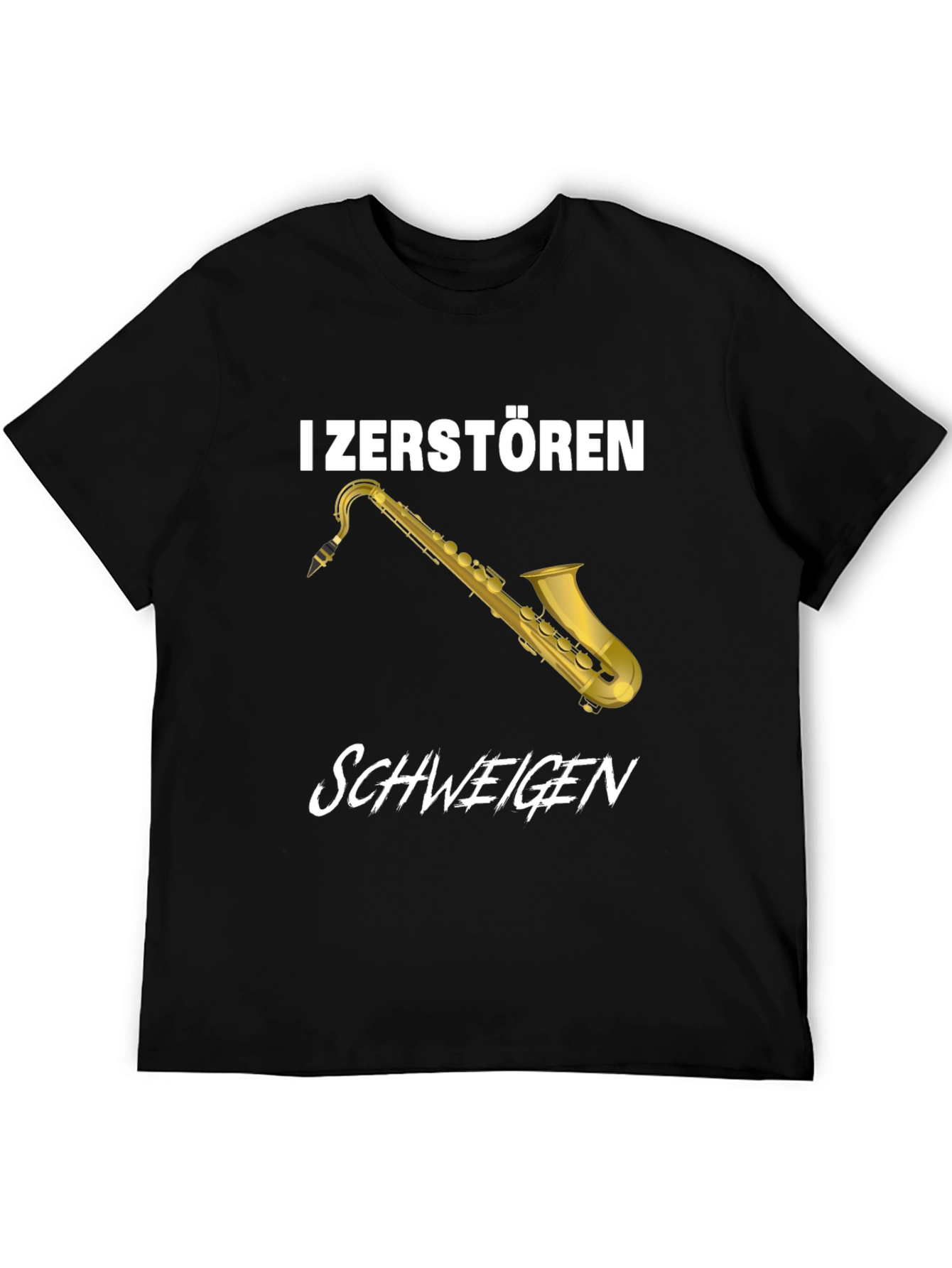 I Zerstören Schweigen Saxophone Graphic T-Shirt