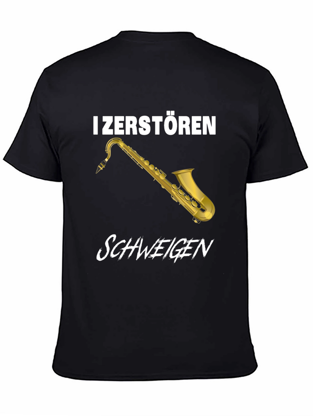 I Zerstören Schweigen Saxophone Graphic T-Shirt