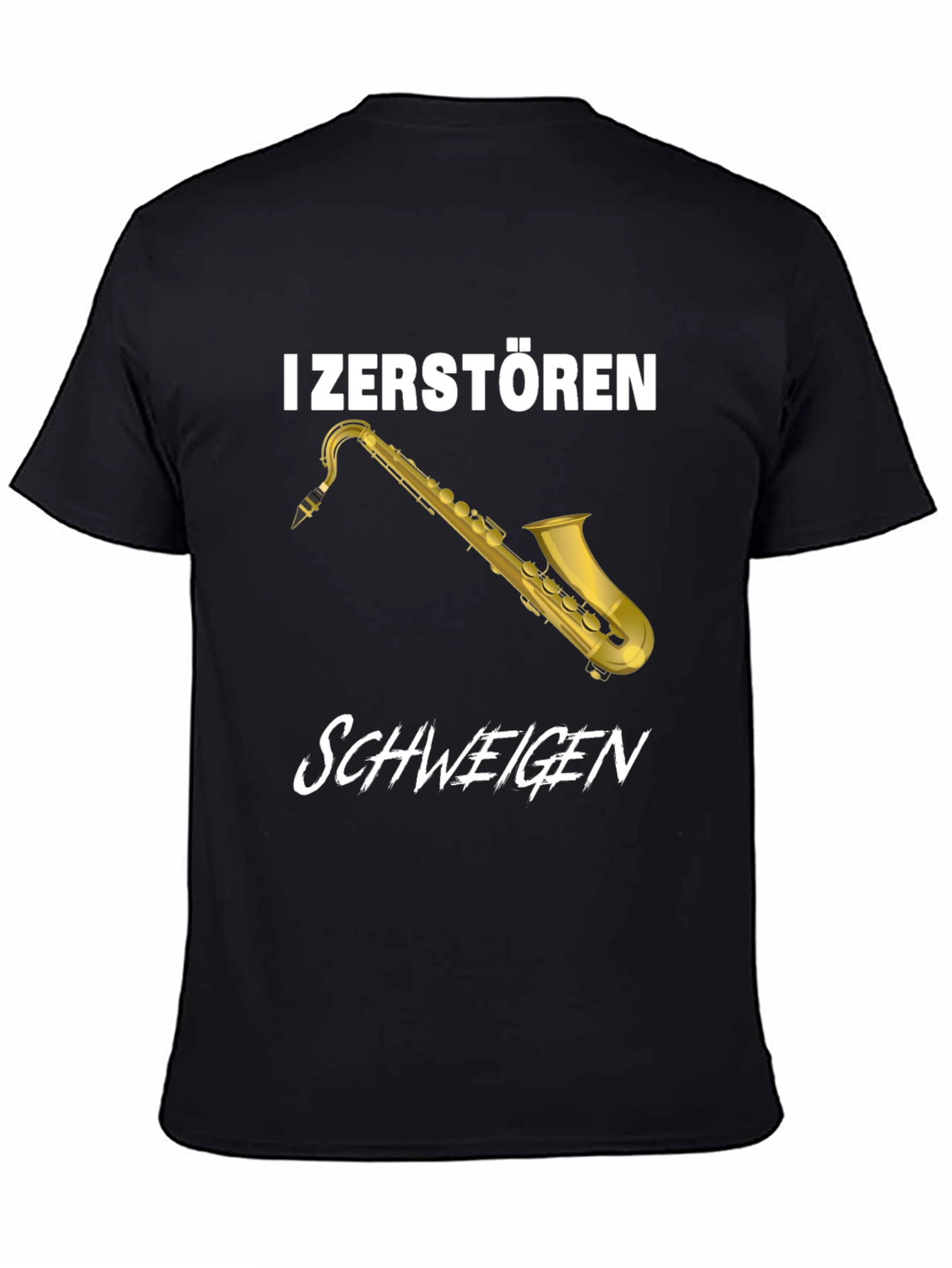 I Zerstören Schweigen Saxophone Graphic T-Shirt
