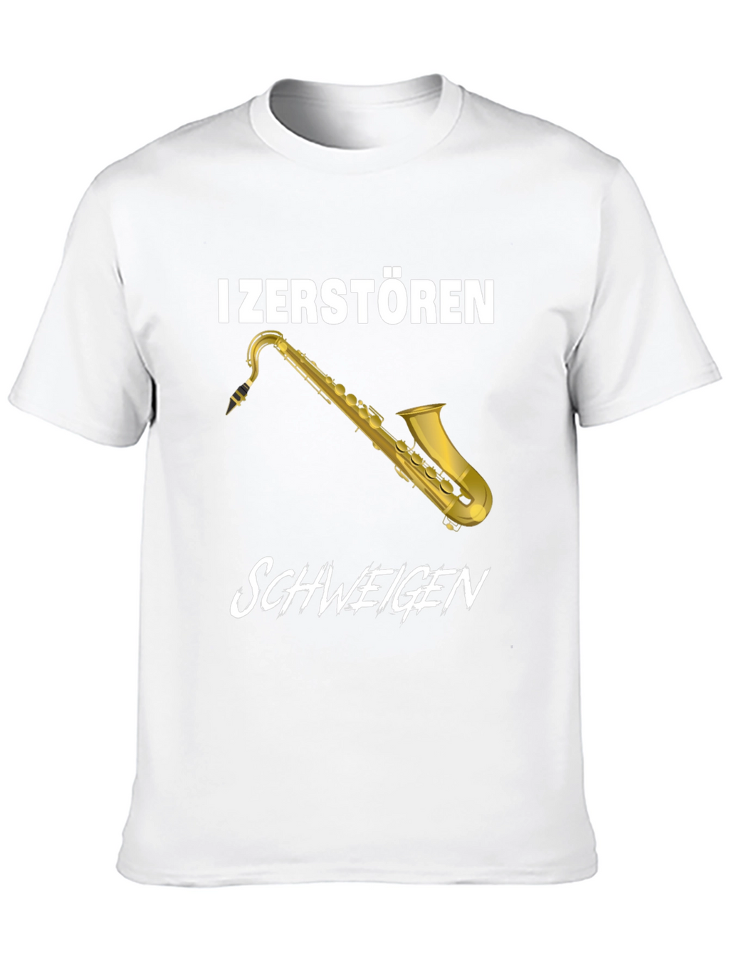 I Zerstören Schweigen Saxophone Graphic T-Shirt