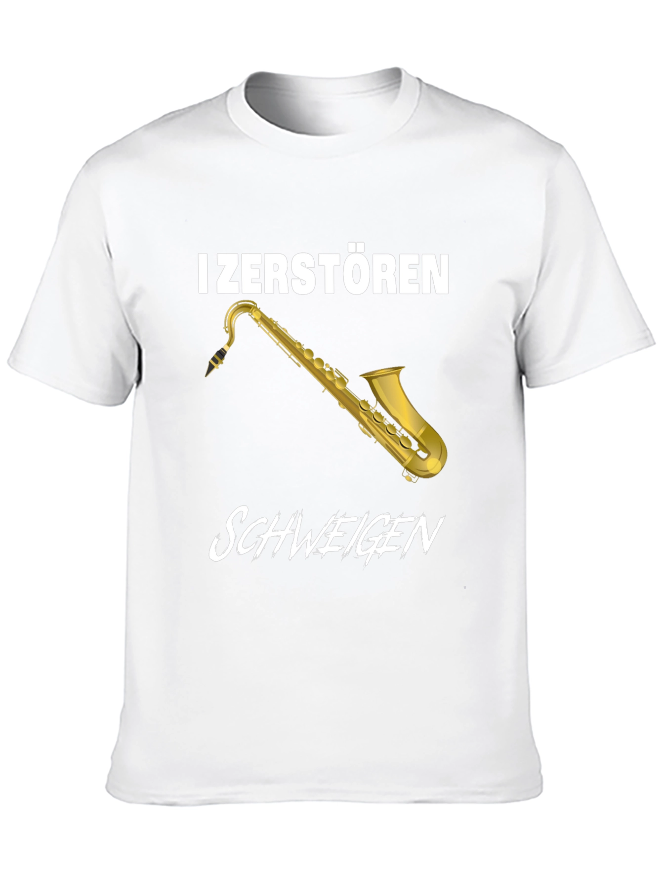 I Zerstören Schweigen Saxophone Graphic T-Shirt