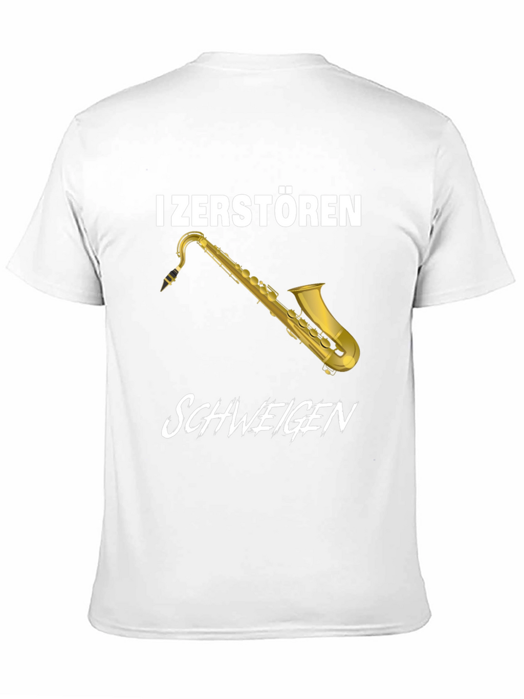 I Zerstören Schweigen Saxophone Graphic T-Shirt