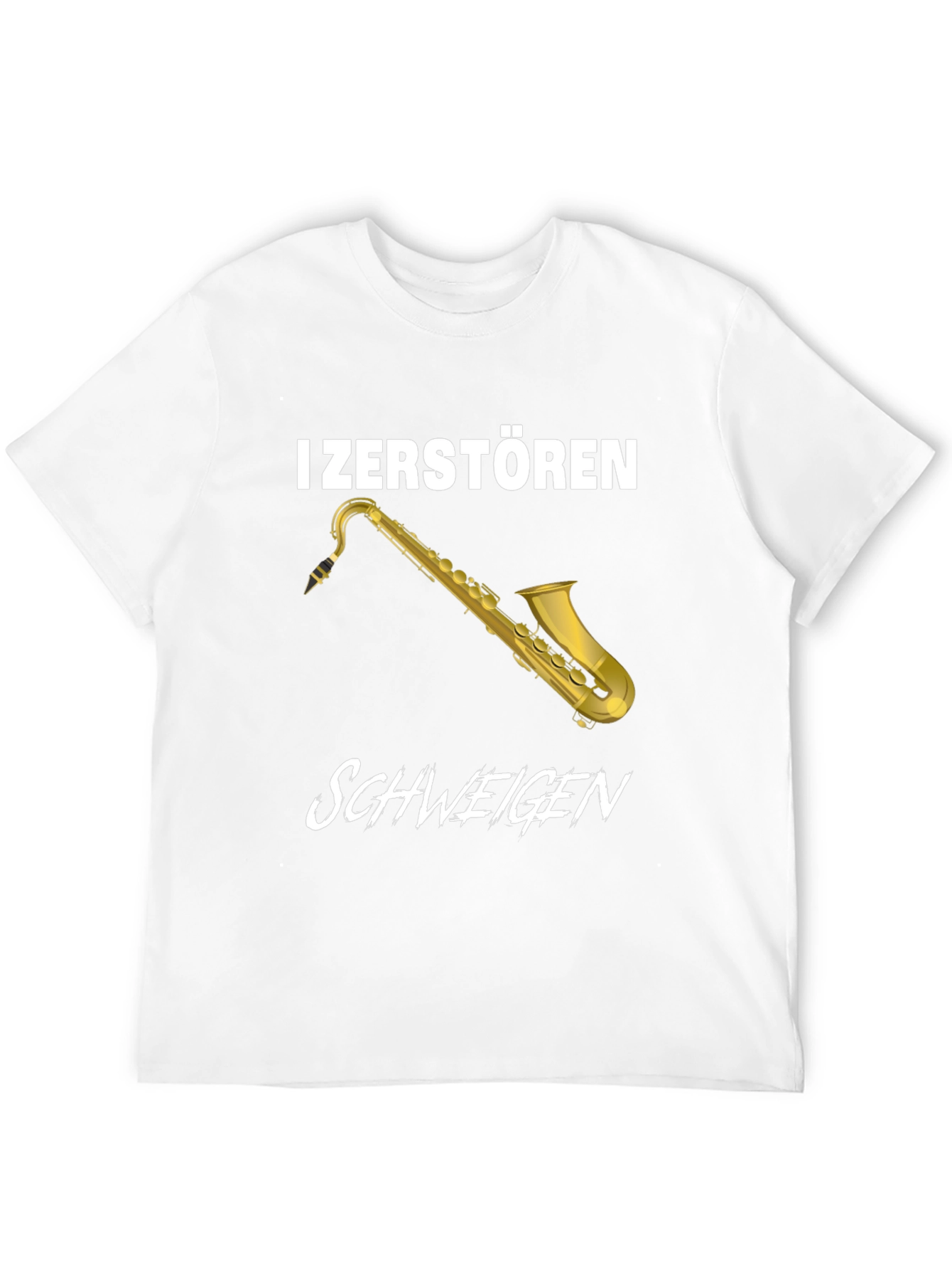 I Zerstören Schweigen Saxophone Graphic T-Shirt