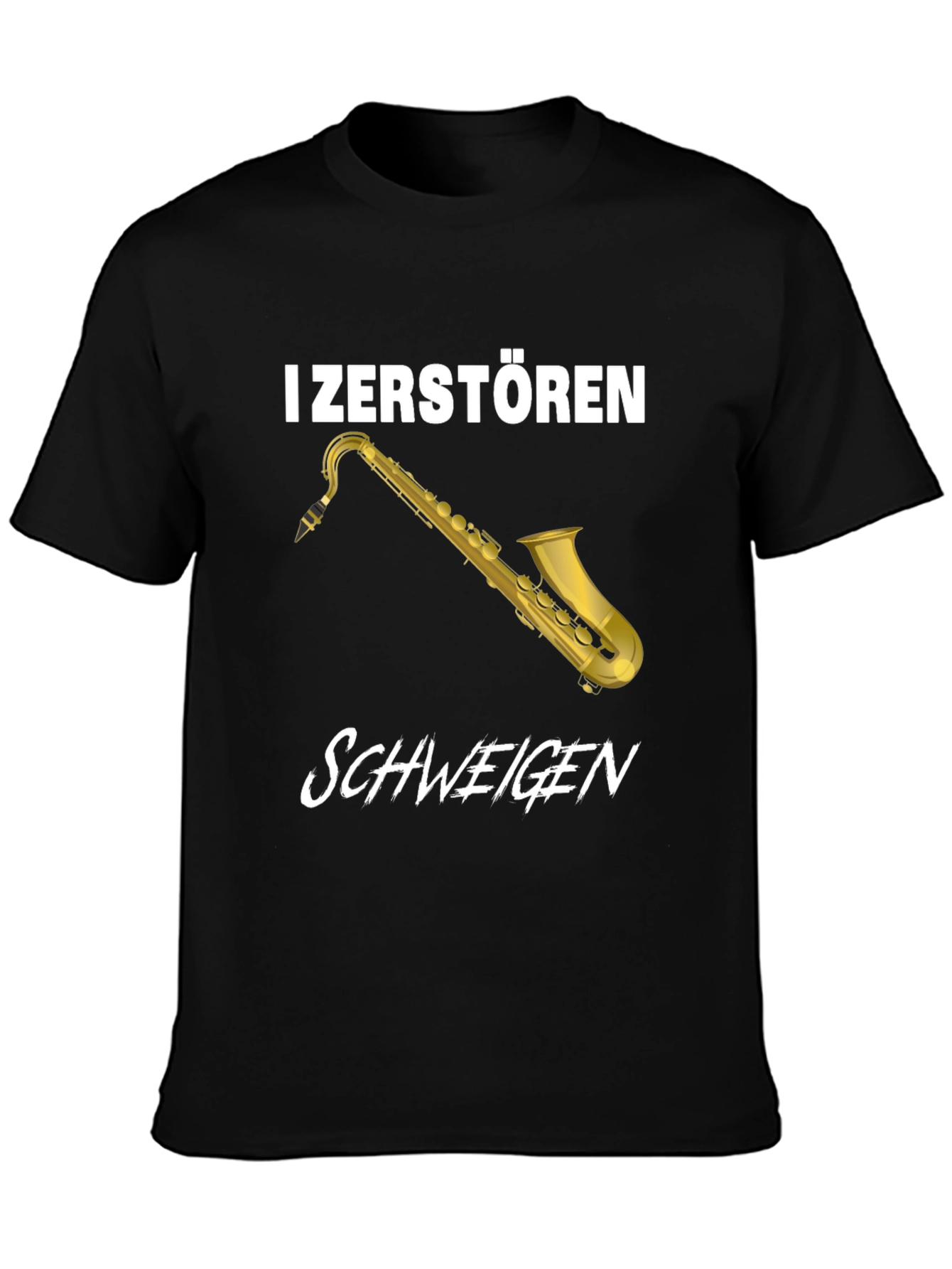 I Zerstören Schweigen Saxophone Graphic T-Shirt
