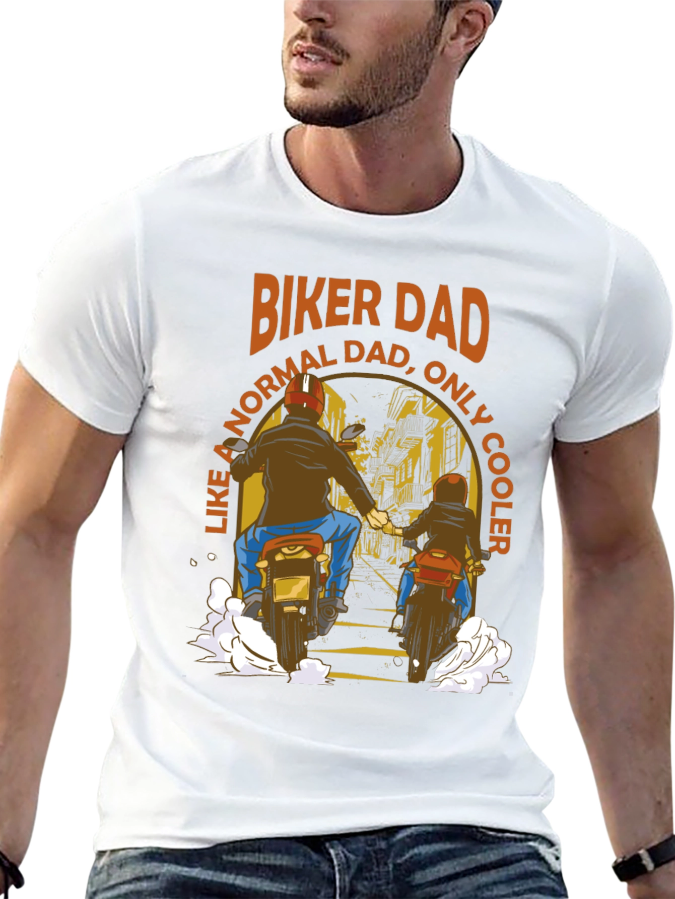 Biker Dad T-Shirt: Cool Fathers Day Gift