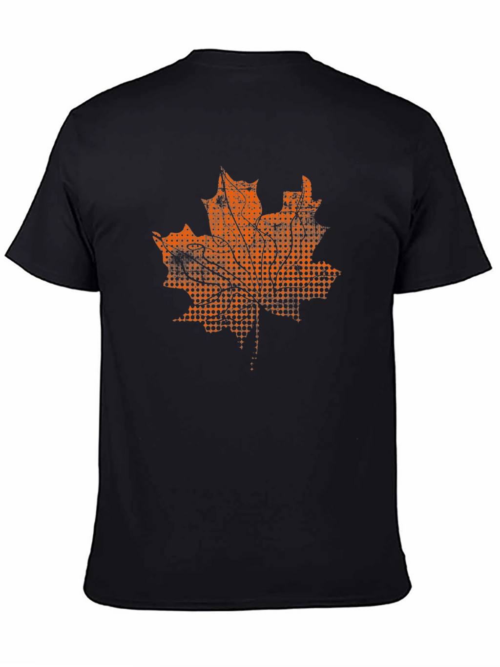 Maple Leaf Graphic Tee - Black Cotton T-Shirt