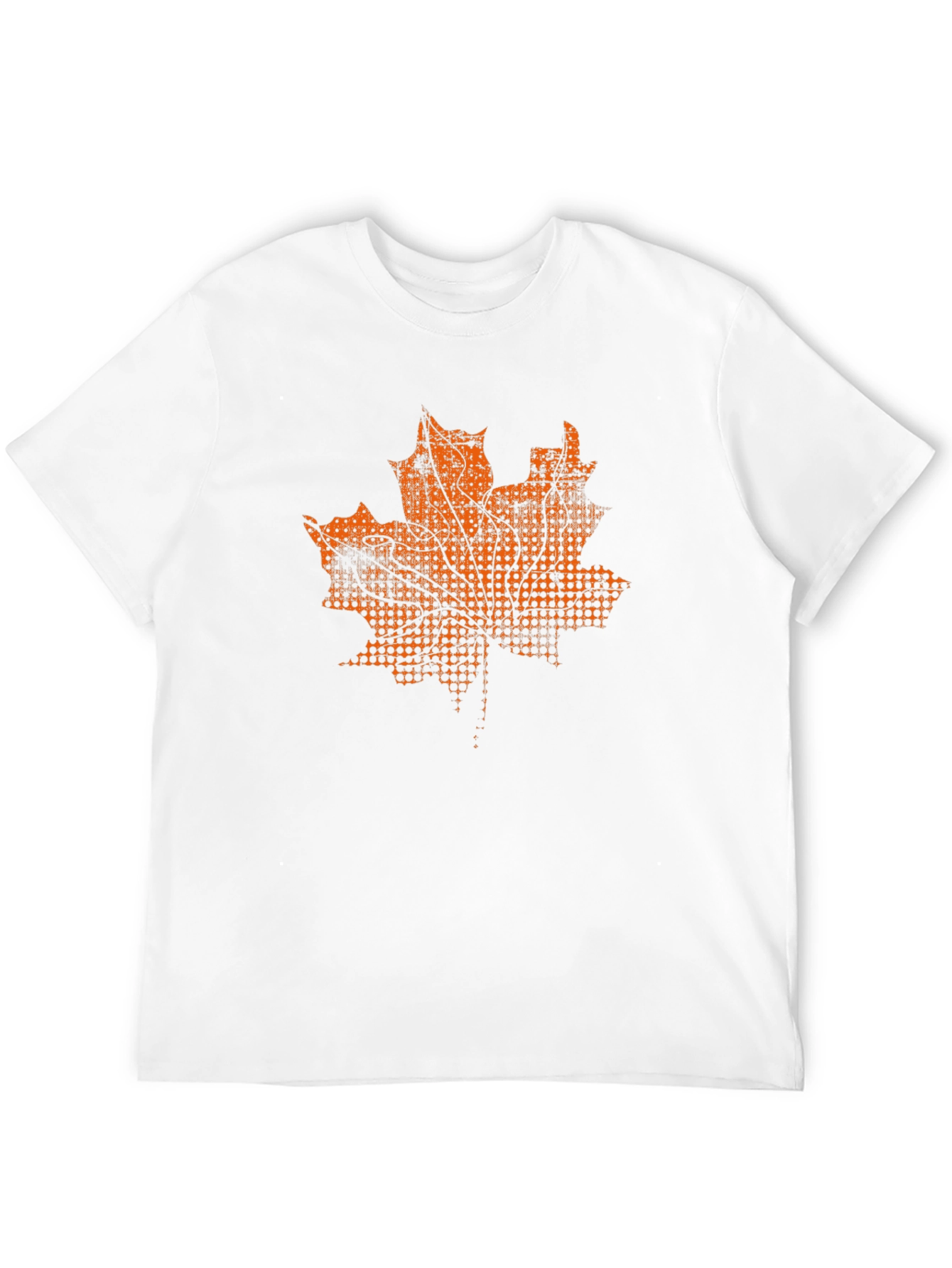Maple Leaf Graphic Tee - Black Cotton T-Shirt