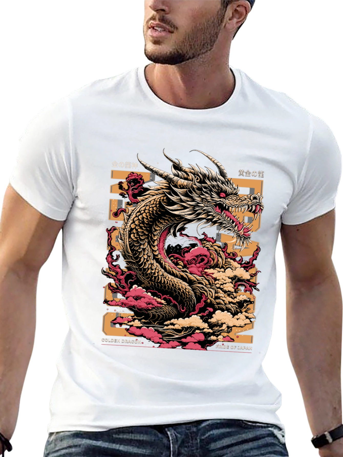 Golden Dragon Graphic Tee - Pride of Japan