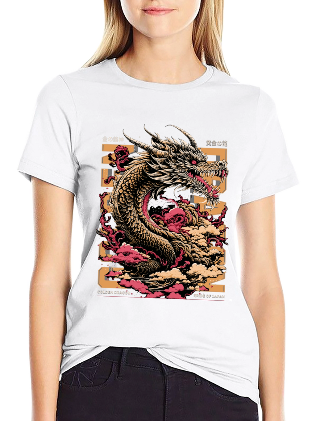 Golden Dragon Graphic Tee - Pride of Japan