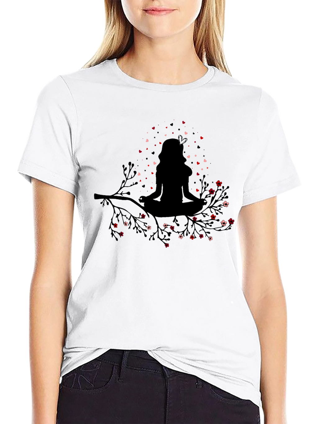 Meditating Woman on Branch T-Shirt