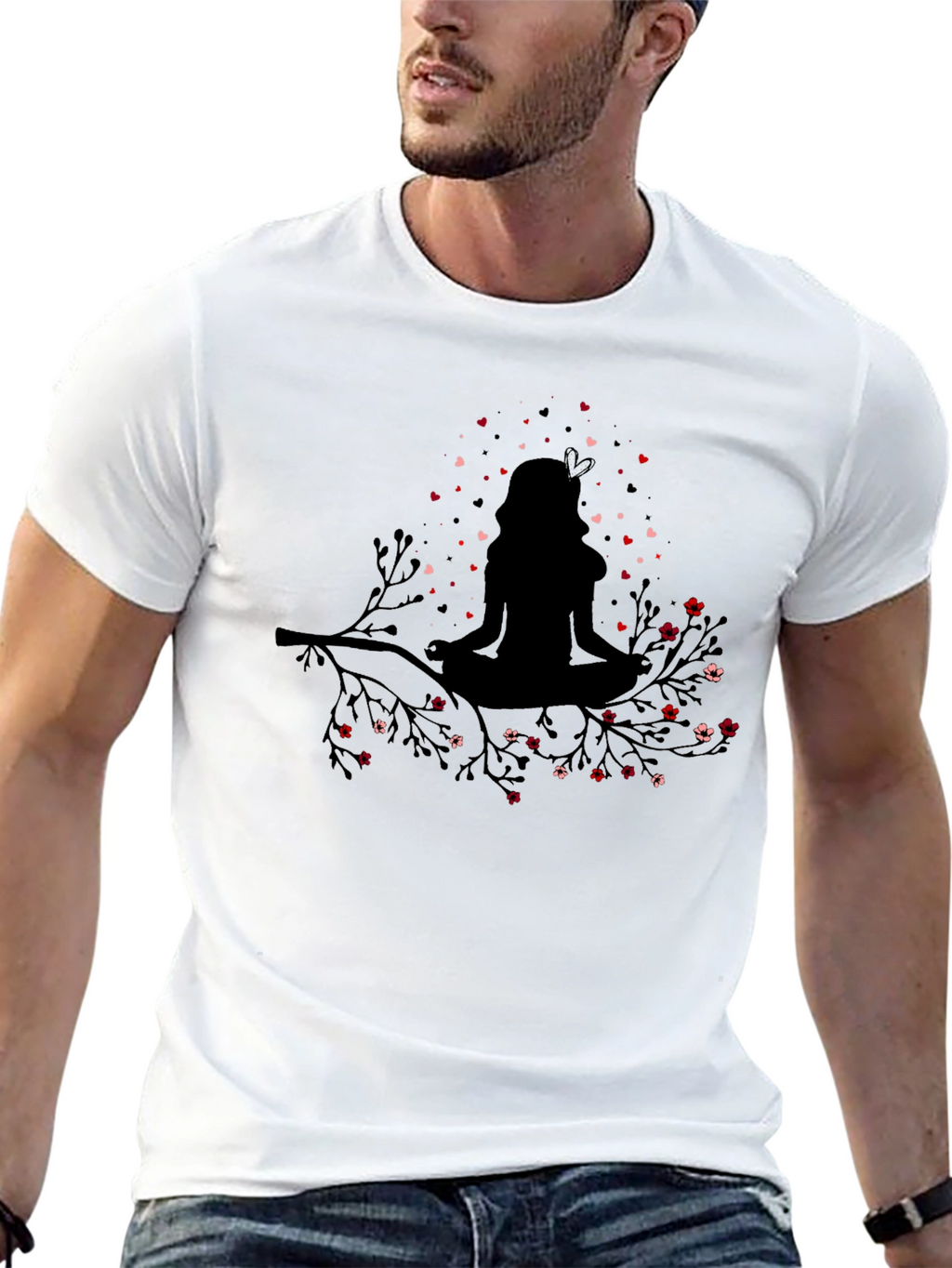 Meditating Woman on Branch T-Shirt
