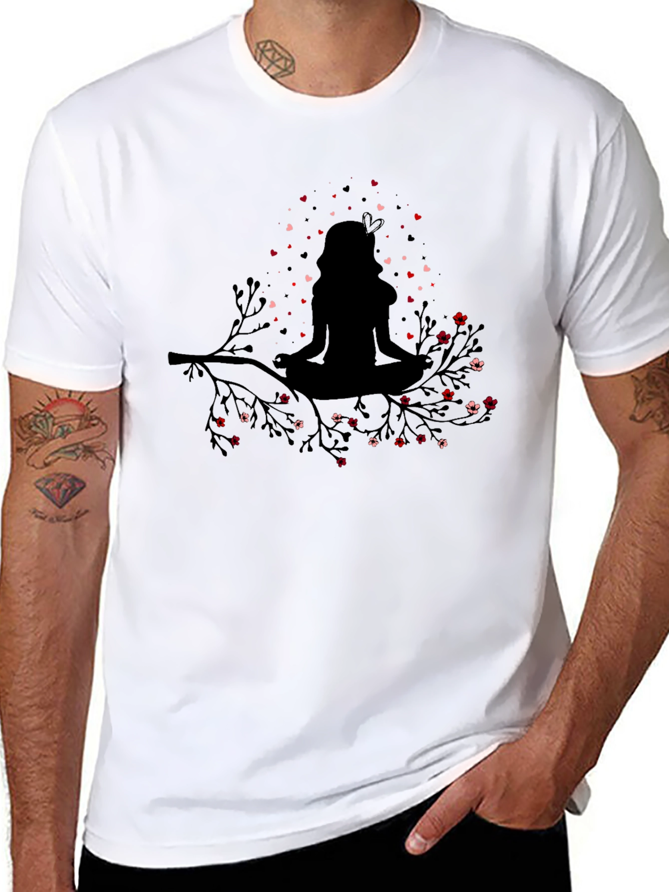 Meditating Woman on Branch T-Shirt